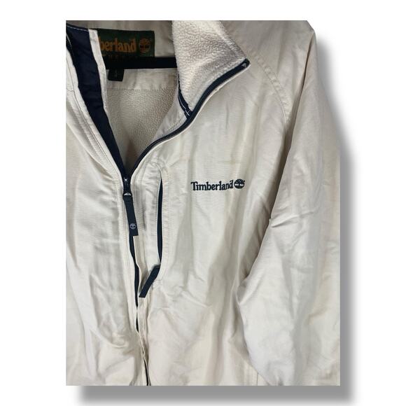 Vintage Timberland Weathergear White Jacket Men’s Size Large - Picture 2 of 5
